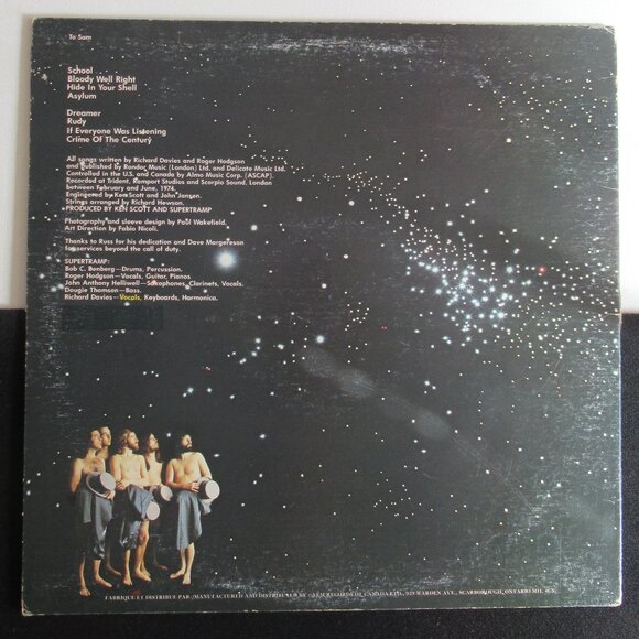 Supertramp, Crime of the Century, VG+, Vintage, Vinyl, Album, Music, 70s - Picture 12 of 12